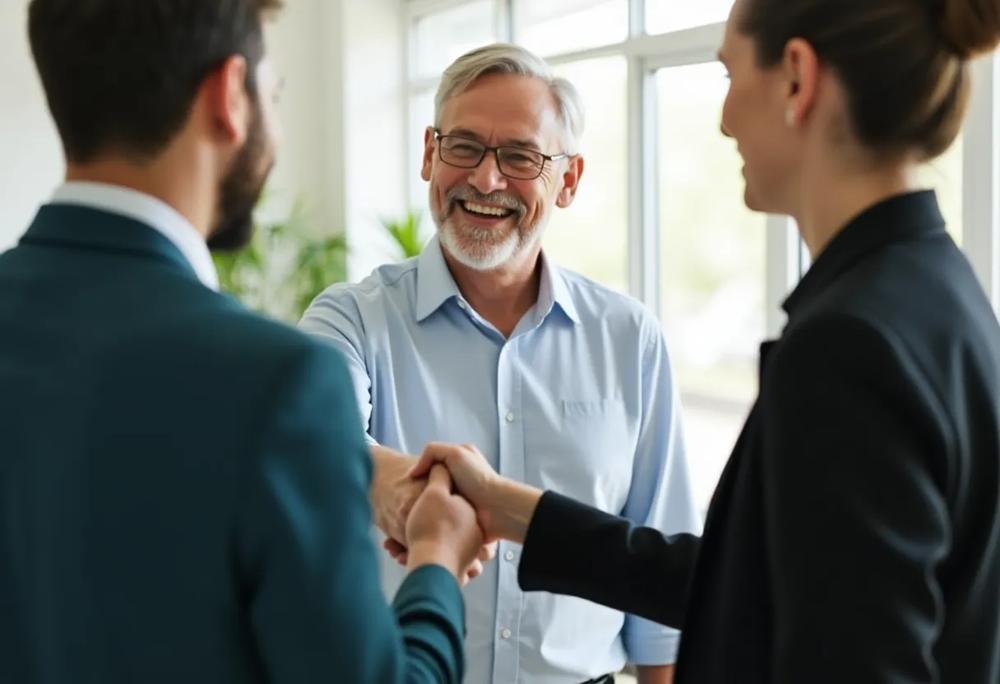 Office handshake